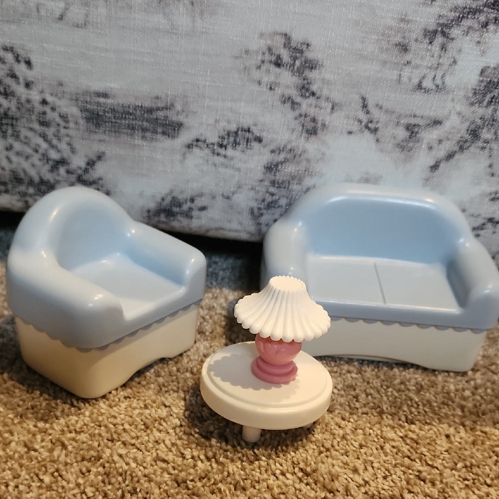Kids Toy Furniture Set - Blue and White